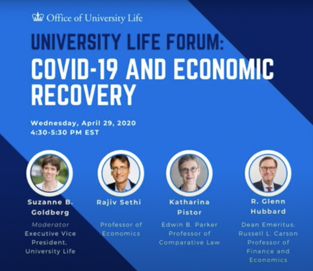 University Life Forum: COVID-19 and Economic Recovery